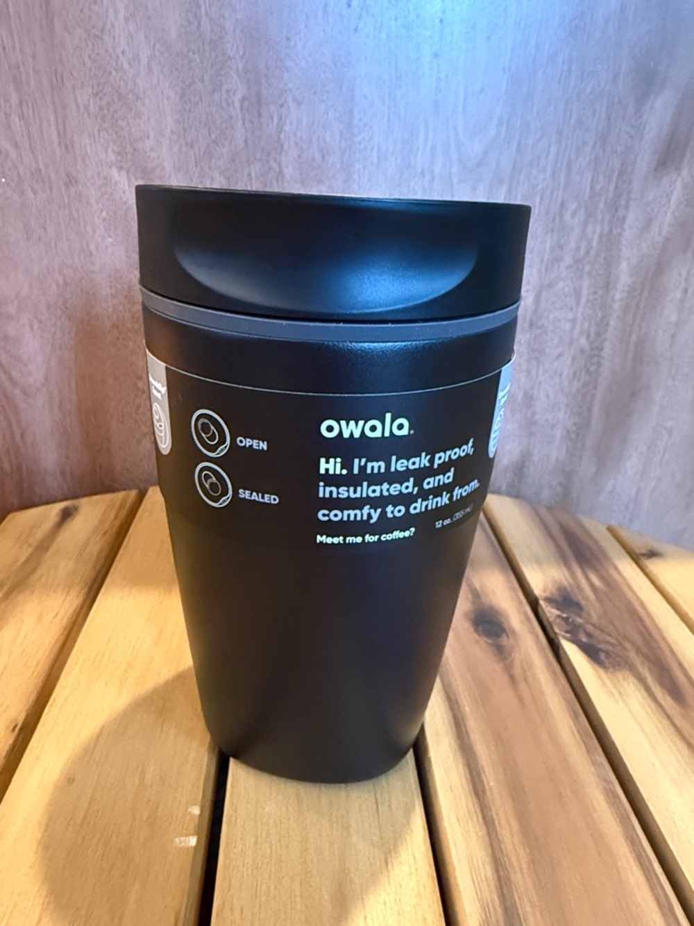 Owala Leak-Proof Insulated Travel Mug - Black